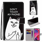 For OPPO A93 5G / A93s 5G / A54 5G / A74 5G / Middle Finger White Cat