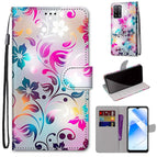 For OPPO A54 4G / A16 4G / A53s 5G / A55 5G / Gradient Colorful Flower