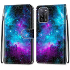 For OPPO A54 4G / A16 4G / A53s 5G / A55 5G / Purple Green Starry Sky