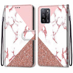 For OPPO A54 4G / A16 4G / A53s 5G / A55 5G / Pink Stone Texture