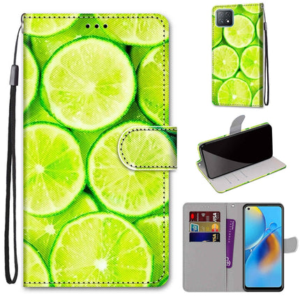 Coloured Drawing Cross Texture Horizontal Flip PU Leather Case with Holder & Card Slots & Wallet & Lanyard, For OPPO A72 5G / A73 5G / A53 5G