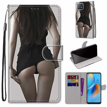Coloured Drawing Cross Texture Horizontal Flip PU Leather Case with Holder & Card Slots & Wallet & Lanyard, For OPPO A72 5G / A73 5G / A53 5G