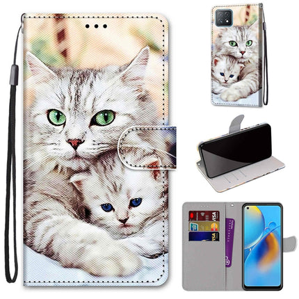 Coloured Drawing Cross Texture Horizontal Flip PU Leather Case with Holder & Card Slots & Wallet & Lanyard, For OPPO A72 5G / A73 5G / A53 5G