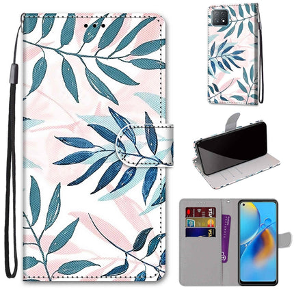 Coloured Drawing Cross Texture Horizontal Flip PU Leather Case with Holder & Card Slots & Wallet & Lanyard, For OPPO A72 5G / A73 5G / A53 5G