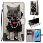 For OPPO A72 5G / A73 5G / A53 5G / Golden Chain Grey Cat