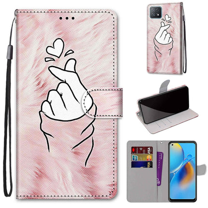 Coloured Drawing Cross Texture Horizontal Flip PU Leather Case with Holder & Card Slots & Wallet & Lanyard, For OPPO A72 5G / A73 5G / A53 5G