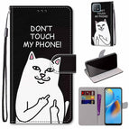 For OPPO A72 5G / A73 5G / A53 5G / Middle Finger White Cat