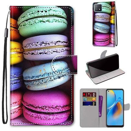 Coloured Drawing Cross Texture Horizontal Flip PU Leather Case with Holder & Card Slots & Wallet & Lanyard, For OPPO A72 5G / A73 5G / A53 5G