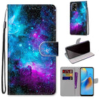 For OPPO F19 / A74 4G / Purple Green Starry Sky