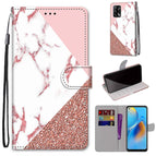 For OPPO F19 / A74 4G / Pink Stone Texture