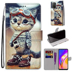 For OPPO A94 5G / A95 5G / F19 Pro+ 5G / Leather Shoes Cat