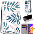 For OPPO A94 5G / A95 5G / F19 Pro+ 5G / Pink Green Leaf