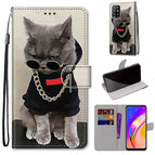 For OPPO A94 5G / A95 5G / F19 Pro+ 5G / Golden Chain Grey Cat