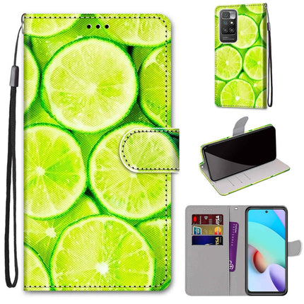 Coloured Drawing Cross Texture Horizontal Flip PU Leather Case with Holder & Card Slots & Wallet & Lanyard, For Xiaomi Redmi 10