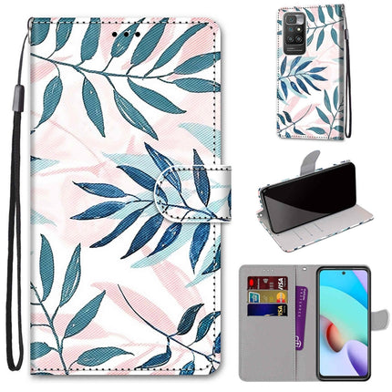 Coloured Drawing Cross Texture Horizontal Flip PU Leather Case with Holder & Card Slots & Wallet & Lanyard, For Xiaomi Redmi 10
