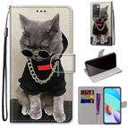 For Xiaomi Redmi 10 / Golden Chain Grey Cat
