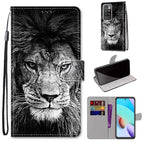 For Xiaomi Redmi 10 / Black White Lion Head