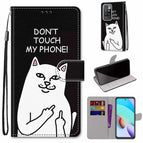 For Xiaomi Redmi 10 / Middle Finger White Cat