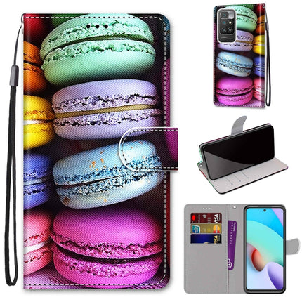 Coloured Drawing Cross Texture Horizontal Flip PU Leather Case with Holder & Card Slots & Wallet & Lanyard, For Xiaomi Redmi 10