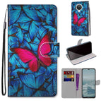 For Nokia G20 / G10 / 6.3 / Blue Red Butterfly