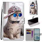 For Nokia G20 / G10 / 6.3 / Slant Hat Blue Mirror Cat
