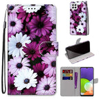 For Samsung Galaxy A22 4G / Chrysanthemum Pink White Purple