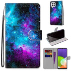 For Samsung Galaxy A22 4G / Purple Green Starry Sky