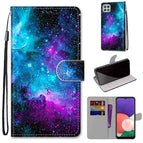 For Samsung Galaxy A22 5G / Purple Green Starry Sky