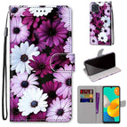 For Samsung Galaxy M32 4G / F22 / Chrysanthemum Pink White Purple