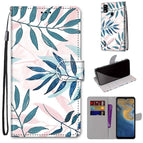 For ZTE Blade A51 / Pink Green Leaf
