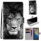 For ZTE Blade A51 / Black White Lion Head
