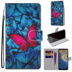For ZTE Blade A51 / Blue Red Butterfly