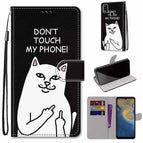 For ZTE Blade A51 / Middle Finger White Cat
