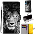For ZTE Blade A71 / Black White Lion Head