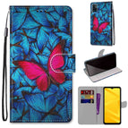 For ZTE Blade A71 / Blue Red Butterfly