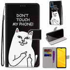 For ZTE Blade A71 / Middle Finger White Cat
