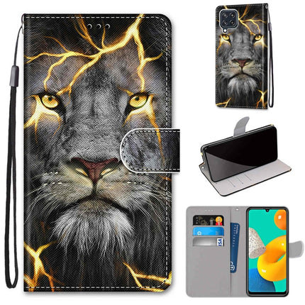 Coloured Drawing Cross Texture Horizontal Flip PU Leather Case with Holder & Card Slots & Wallet & Lanyard, For Samsung Galaxy M32