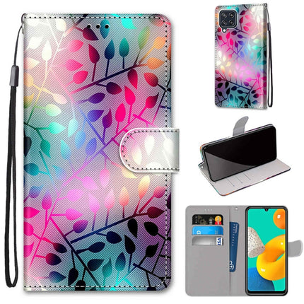 Coloured Drawing Cross Texture Horizontal Flip PU Leather Case with Holder & Card Slots & Wallet & Lanyard, For Samsung Galaxy M32