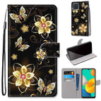 For Samsung Galaxy M32 / Gold Diamond Butterfly