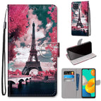 For Samsung Galaxy M32 / Pink Flower Tower Bridge