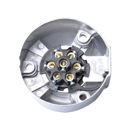 12V 7 Pin Round Plug Female Metal Trailer Adapter Connector Boat Carvan EU Plug, A0201