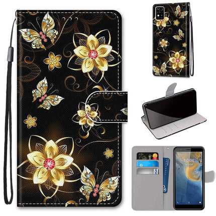 Coloured Drawing Cross Texture Horizontal Flip PU Leather Case with Holder & Card Slots & Wallet & Lanyard, For ZTE Blade A31