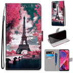 For OPPO A54 5G / A74 5G / A93 5G / A93s 5G / Pink Flower Tower Bridge