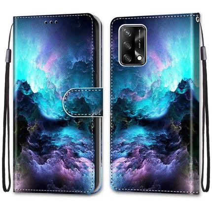Coloured Drawing Cross Texture Horizontal Flip PU Leather Case with Holder & Card Slots & Wallet & Lanyard, For OPPO A74 4G / F19