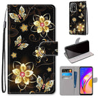 For OPPO F19 Pro+ 5G / A94 5G / A95 5G / Gold Diamond Butterfly