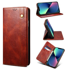 Simple Wax Crazy Horse Texture Horizontal Flip Leather Case with Card Slots & Wallet, For iPhone 13, For iPhone 13 Mini, For iPhone 13 Pro, For iPhone 13 Pro Max