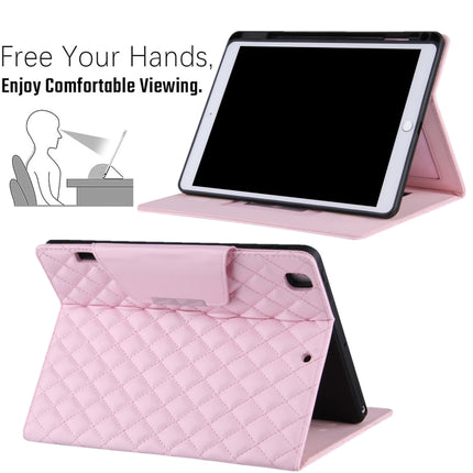 Funda de cuero con tapa horizontal con patrón de cuadros, ranuras para tarjetas y correa para la mano, para iPad 10.2 (2021/2020/2019), para iPad Pro 11 (2021/2020/2018), para iPad mini 5/4, para iPad 9.7 (2018/2017)