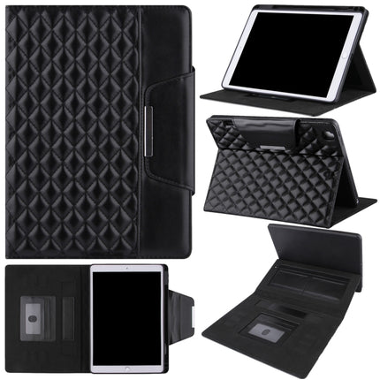 Funda de cuero con tapa horizontal con patrón de cuadros, ranuras para tarjetas y correa para la mano, para iPad 10.2 (2021/2020/2019), para iPad Pro 11 (2021/2020/2018), para iPad mini 5/4, para iPad 9.7 (2018/2017)