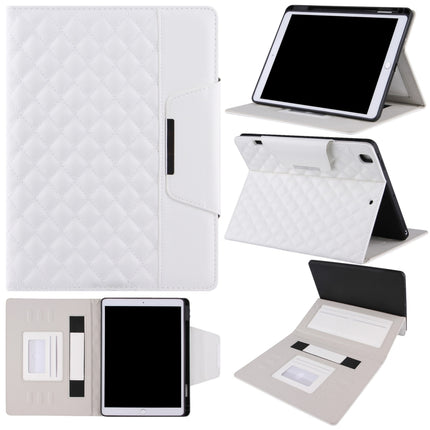 Funda de cuero con tapa horizontal con patrón de cuadros, ranuras para tarjetas y correa para la mano, para iPad 10.2 (2021/2020/2019), para iPad Pro 11 (2021/2020/2018), para iPad mini 5/4, para iPad 9.7 (2018/2017)