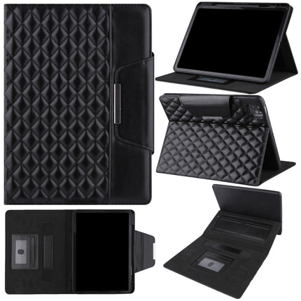 Funda de cuero con tapa horizontal con patrón de cuadros, ranuras para tarjetas y correa para la mano, para iPad 10.2 (2021/2020/2019), para iPad Pro 11 (2021/2020/2018), para iPad mini 5/4, para iPad 9.7 (2018/2017)